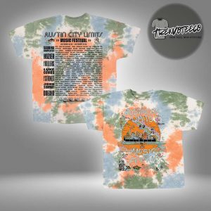 ACL Music Festival 2025 Merch Poster Tie Dye Lineup T-Shirt