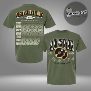 ACL Music Festival 2025 Merch Records Lineup Two Sided Unisex T-Shirt