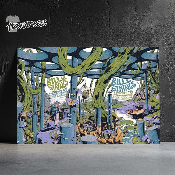 Billy Strings Full Show Combined At Tivolivredenburg In Utrecht Netherlands On 7 8 2025 Home Decor Poster Canvas