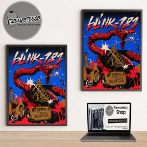 Blink 182 Missionary Impossible Tour At Acrisure Arena In Palm Desert CA On October 4 2025 Home Decor Poster Canvas