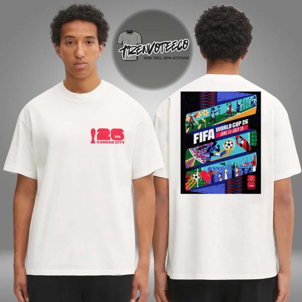 Fifa World Cup 26 Kansas City Host City Poster Two Sided Unisex T-Shirt