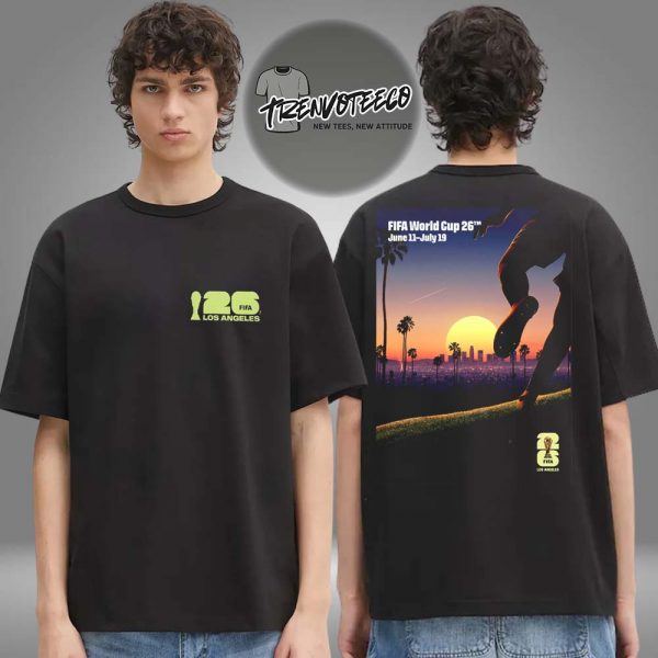 Fifa World Cup 26 Los Angeles Host City Poster Two Sided Unisex T-Shirt
