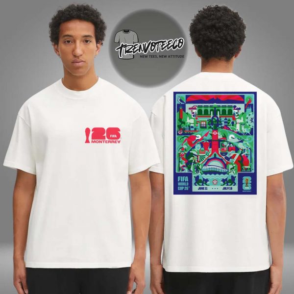 Fifa World Cup 26 Monterrey Host City Poster Two Sided Unisex T-Shirt
