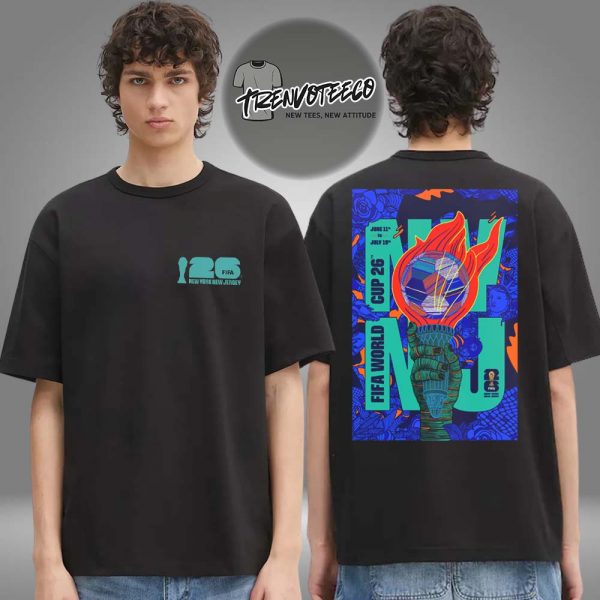 Fifa World Cup 26 New York New Jersey Host City Poster Two Sided Unisex T-Shirt