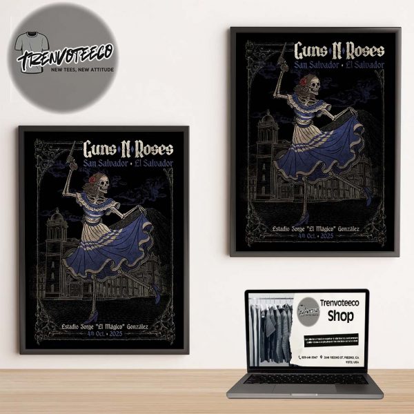 Guns N Roses At Estadio Jorge El Magico Gonzalez In San Salvador El Salvador On October 4 2025 Home Decor Poster Canvas