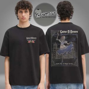 Guns N Roses At Estadio Jorge El Magico Gonzalez In San Salvador El Salvador On October 4 2025 Two Sided Unisex T-Shirt