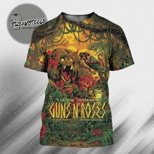 Guns N Roses Poster Show At Estadio Nacional In San Jose Costa Rica On October 1 2025 All Over Print Shirt