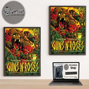 Guns N Roses Poster Show At Estadio Nacional In San Jose Costa Rica On October 1 2025 Home Decor Poster Canvas