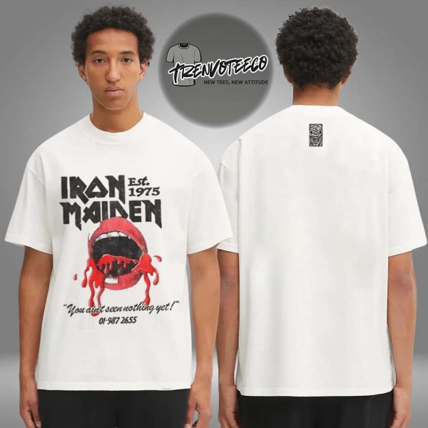 Iron Maiden Merch Fc Exclusive You Ain’t Seen Nothing Yet 1975 Two Sided Unisex T-Shirt