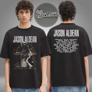 Jason Aldean Merch Full Throttle Tour 2025 Two Sided Unisex T-Shirt