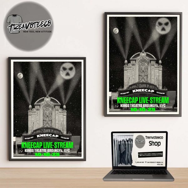 Kneecap Limited Edition Poster At Kings Theatre Brooklyn In NYC On October 10 2025 Home Decor Poster Canvas