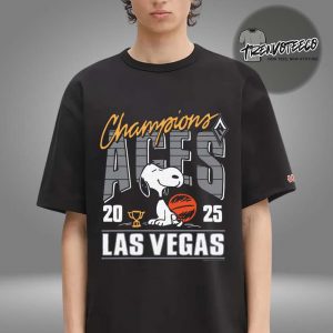 Las Vegas Aces 2025 WNBA Finals Champions Snoopy Unisex T-Shirt