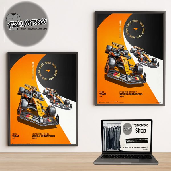 McLaren Formula1 Team Constructors’ Champions Home Decor Poster Canvas