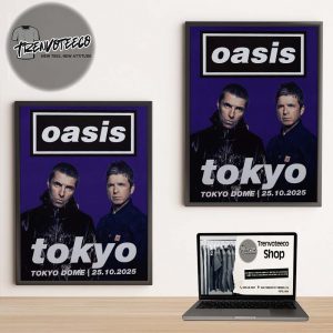 Oasis Exclusive Merch Tokyo JP Live 25 Tour At Tokyo Dome On October 25 2025 Home Decor Poster Canvas