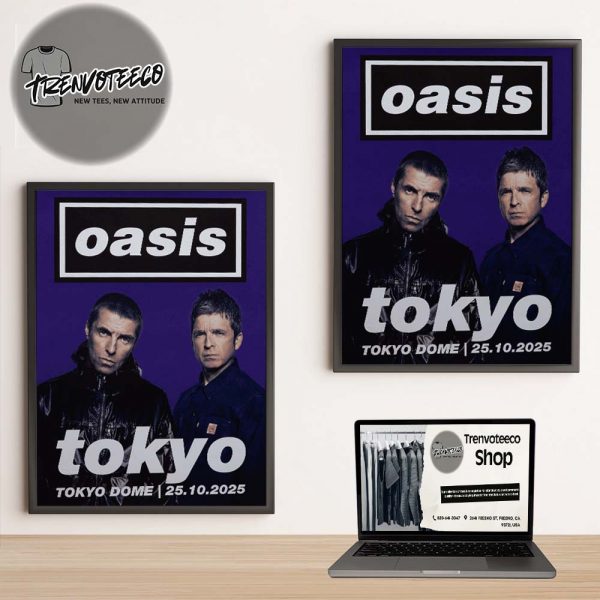 Oasis Exclusive Merch Tokyo JP Live 25 Tour At Tokyo Dome On October 25 2025 Home Decor Poster Canvas