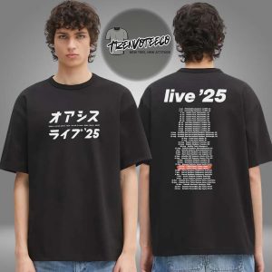Oasis Merch Tokyo JP Live 25 Tour At Tokyo Dome On October 25 26 2025 Japan Exclusive Two Sided Unisex T-Shirt
