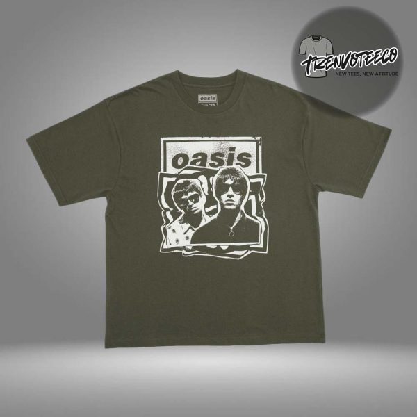 Oasis Merch Tokyo JP Live 25 Tour At Tokyo Dome On October 25 26 2025 Paper Cut Out Photo Unisex T-Shirt