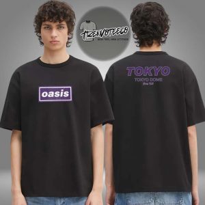 Oasis Merch Tokyo JP Live 25 Tour At Tokyo Dome On October 25 26 2025 Two Sided Unisex T-Shirt
