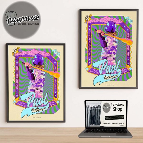 Paul McCartney Poster Show At Coors Field In Denver CO On October 11 2025 Got Back 25 Home Decor Poster Canvas