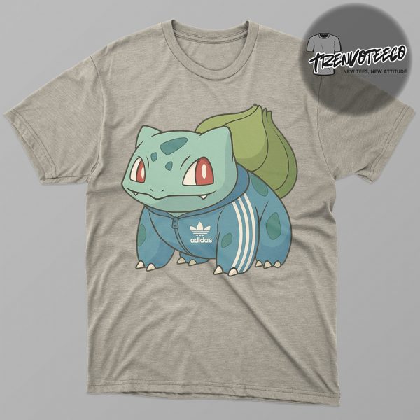 Pokemon x Adidas Collaboration Celebration 30th Anniversary Bulbasaur Unisex T-Shirt