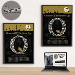Queens Of The Stone Age Alive In The Catacombs Tour Schedule Home Decor Poster Canvas