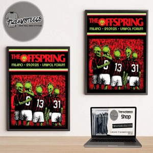 The Offspring At Unipol Forum In Milano On September 29 2025 Home Decor Poster Canvas
