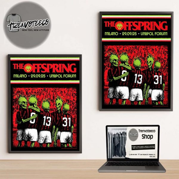 The Offspring At Unipol Forum In Milano On September 29 2025 Home Decor Poster Canvas